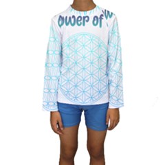 Flower Of Life  Kids  Long Sleeve Swimwear by tony4urban