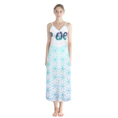 Flower Of Life  Button Up Chiffon Maxi Dress by tony4urban