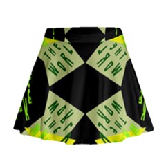 Abstract Pattern Geometric Backgrounds   Mini Flare Skirt by Eskimos