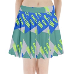 Abstract Pattern Geometric Backgrounds   Pleated Mini Skirt by Eskimos