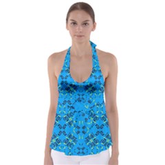 Abstract Pattern Geometric Backgrounds   Babydoll Tankini Top by Eskimos