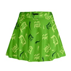 Abstract Pattern Geometric Backgrounds   Mini Flare Skirt by Eskimos