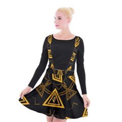 Abstract Pattern Geometric Backgrounds   Suspender Skater Skirt by Eskimos