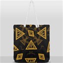 Abstract pattern geometric backgrounds   Full Print Rope Handle Tote (Large) View2