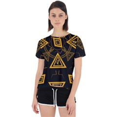 Abstract Pattern Geometric Backgrounds   Open Back Sport Tee by Eskimos