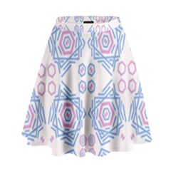 Abstract Pattern Geometric Backgrounds   High Waist Skirt by Eskimos