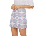Abstract pattern geometric backgrounds   Mini Front Wrap Skirt View2