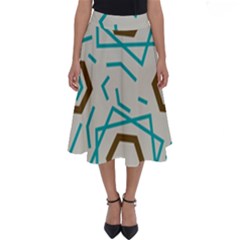 Abstract Pattern Geometric Backgrounds   Perfect Length Midi Skirt by Eskimos