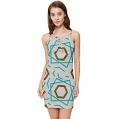 Abstract Pattern Geometric Backgrounds   Summer Tie Front Dress by Eskimos