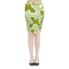 Abstract Pattern Geometric Backgrounds   Midi Wrap Pencil Skirt by Eskimos