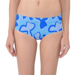Abstract Pattern Geometric Backgrounds   Mid-waist Bikini Bottoms by Eskimos