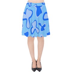 Abstract Pattern Geometric Backgrounds   Velvet High Waist Skirt by Eskimos