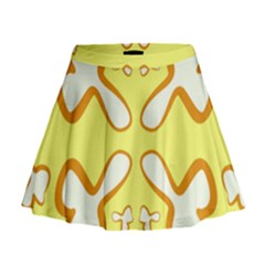 Abstract Pattern Geometric Backgrounds   Mini Flare Skirt by Eskimos