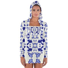 Abstract Pattern Geometric Backgrounds   Long Sleeve Hooded T-shirt by Eskimos