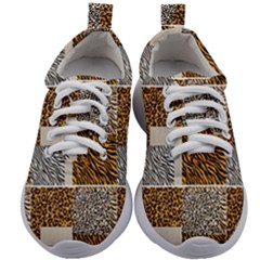 Animal Skin Pattern Kids Athletic Shoes by Sparkle