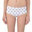 Weird Fantasy Bird Drawing Motif Pattern Mid-Waist Bikini Bottoms View1