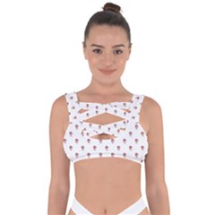 Weird Fantasy Bird Drawing Motif Pattern Bandaged Up Bikini Top by dflcprintsclothing