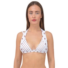 Weird Fantasy Bird Drawing Motif Pattern Double Strap Halter Bikini Top by dflcprintsclothing