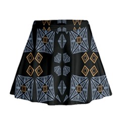 Abstract Pattern Geometric Backgrounds   Mini Flare Skirt by Eskimos