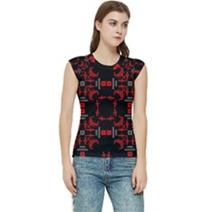 Abstract Pattern Geometric Backgrounds   Women s Raglan Cap Sleeve Tee by Eskimos