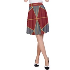 Abstract Pattern Geometric Backgrounds   A-line Skirt by Eskimos