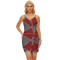 Abstract Pattern Geometric Backgrounds   Wrap Tie Front Dress by Eskimos