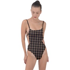 Olimedblk Tie Strap One Piece Swimsuit by violetheavensky