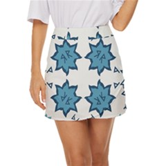 Abstract Pattern Geometric Backgrounds   Mini Front Wrap Skirt by Eskimos