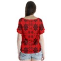 Abstract pattern geometric backgrounds   V-Neck Flutter Sleeve Top View2