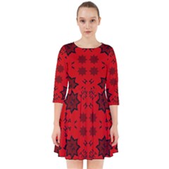 Abstract Pattern Geometric Backgrounds   Smock Dress by Eskimos