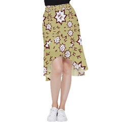 Abstract Pattern Geometric Backgrounds   Frill Hi Low Chiffon Skirt by Eskimos