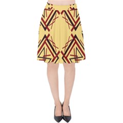Abstract Pattern Geometric Backgrounds   Velvet High Waist Skirt by Eskimos