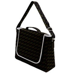 Fern Pattern 2 Black Box Up Messenger Bag by violetheavensky