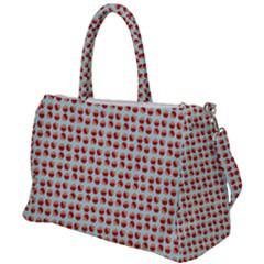 Kawaii Jam Pattern Aqua Duffel Travel Bag by violetheavensky