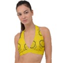 Abstract pattern geometric backgrounds   Halter Plunge Bikini Top View1
