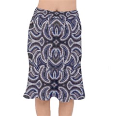Embroidered Patterns Short Mermaid Skirt by kaleidomarblingart