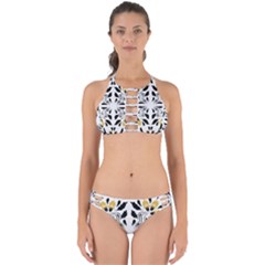 Folk Flowers Print Floral Pattern Ethnic Art Perfectly Cut Out Bikini Set by Eskimos