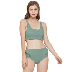 Basil Frilly Bikini Set by retrotoomoderndesigns