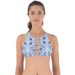 Folk Flowers Print Floral Pattern Ethnic Art Perfectly Cut Out Bikini Top by Eskimos