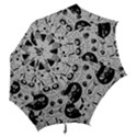 Black Outline Cat Heads Hook Handle Umbrellas (Medium) View2