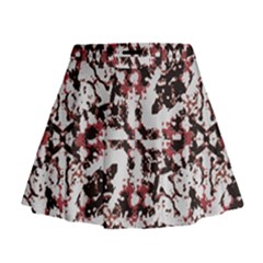 Texture Mosaic Abstract Design Mini Flare Skirt by dflcprintsclothing