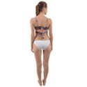 Texture Mosaic Abstract Design Wrap Around Bikini Top View2