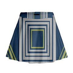 Abstract Pattern Geometric Backgrounds   Mini Flare Skirt by Eskimos