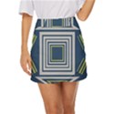 Abstract pattern geometric backgrounds   Mini Front Wrap Skirt View1