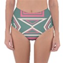 Abstract pattern geometric backgrounds   Reversible High-Waist Bikini Bottoms View3
