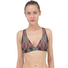 Abstract Pattern Geometric Backgrounds   Classic Banded Bikini Top by Eskimos