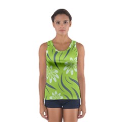 Folk Flowers Print Floral Pattern Ethnic Art Sport Tank Top  by Eskimos