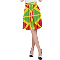 Abstract Pattern Geometric Backgrounds   A-line Skirt by Eskimos