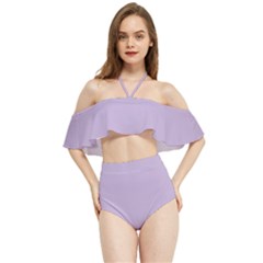 Orchid Bloom Halter Flowy Bikini Set  by retrotoomoderndesigns