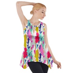 Acryl Paint Side Drop Tank Tunic by CoshaArt